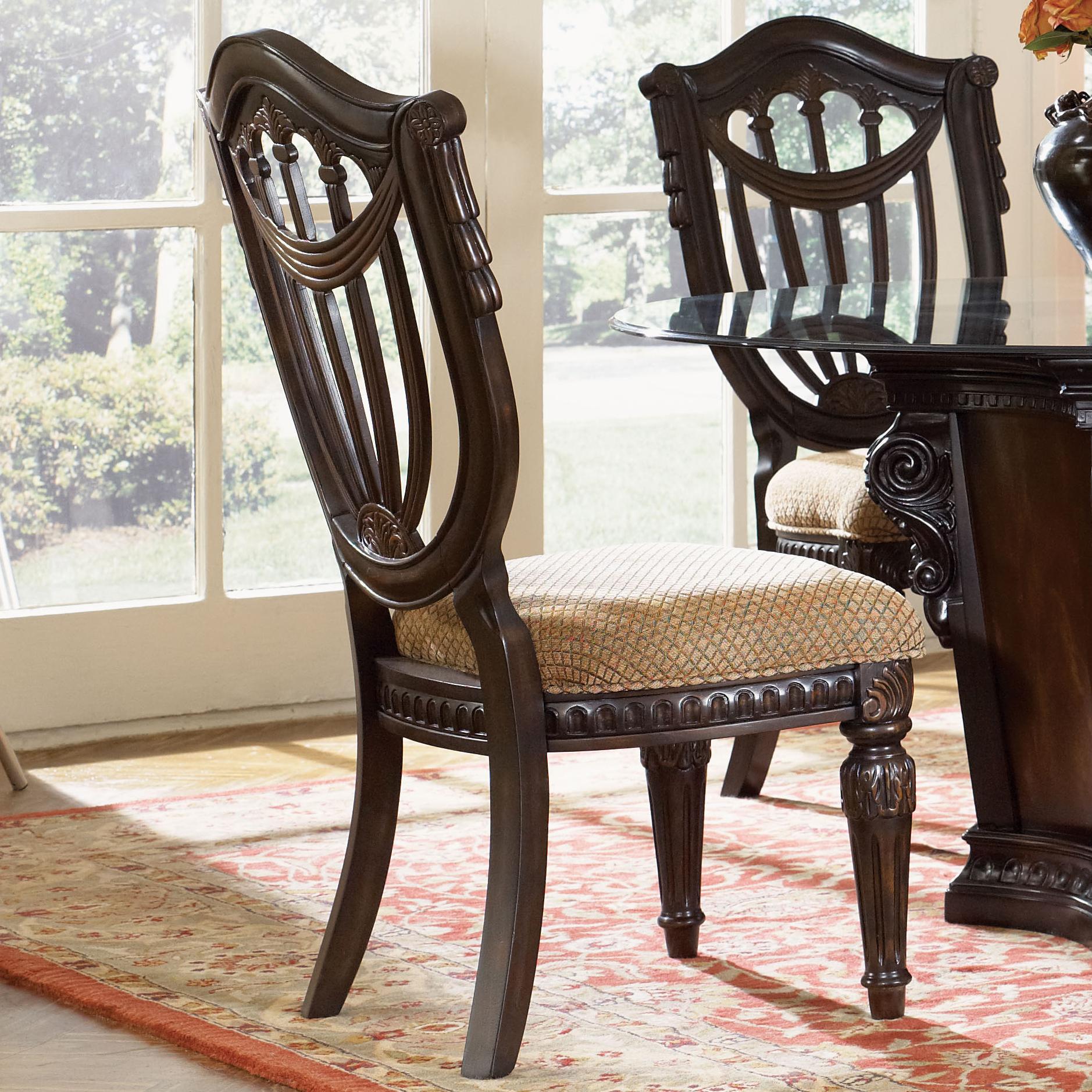 Fairmont Designs Grand Estates Wood Back Side Chair w/ Upholstered Seat